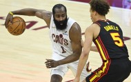 开云体育-首轮潜在对手？ESPN明日胜率预测：哈登单核骑士48.3% 老鹰51.7%